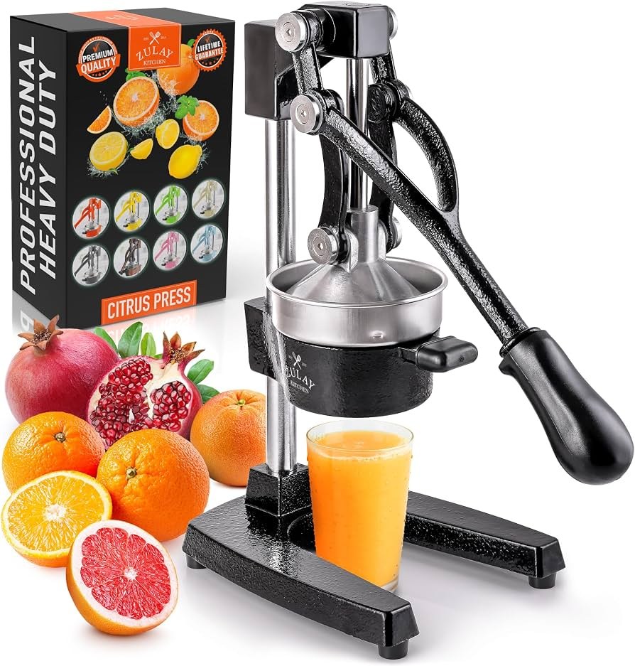 Zulay Kitchen Cast-Iron Citrus Press