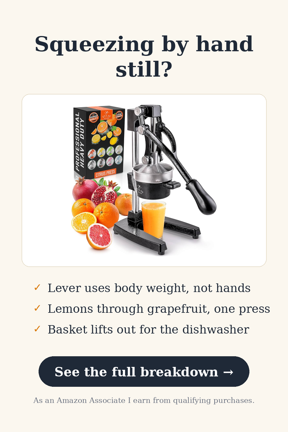 Citrus Press — Squeezing by hand still?